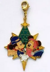 【中古】キーホルダー・マスコット(キャラクター) ミッキー＆ミニー ファスナートップ 「ハーバーサイド・クリスマス 2002」 東京ディズニーシー限定来場者配布品