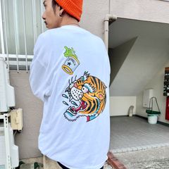 エセニワカホウレンソウ　虎  5.6オンス　ヘビーウェイト　ロンT  Mサイズ