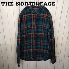 THE NORTH FACE ノースフェイス フランネルチェック長袖シャツ グリーン (メンズ S)