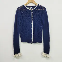 MILK ミルク 原宿 クロシェ レース 編み カーディガン 80s 90s アーカイブ 古着 VINTAGE レディース  LF79