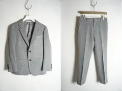 正規 CK Calvin Klein カルバン クライン 鹿の子 セットアップ スーツ テーラード ジャケット 総裏地 スラックス 灰 グレー 本物 905P★2