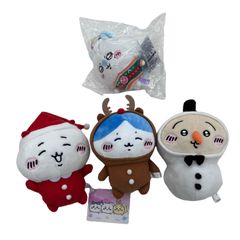 186001　現状品　モモンガ付き☆　ちいかわ　メリクリぬいぐるみ　ちいかわ　ハチワレ　うさぎ