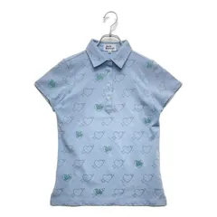 中古 レディース ジャックバニー Jack Bunny!! 半袖ポロシャツ 0(S) 青系 ハート柄 総柄