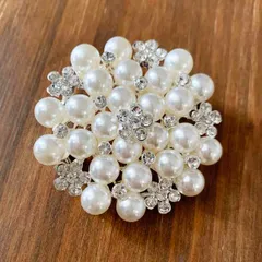 ブローチ ブローチピン ピンブローチ 花 おしゃれ アクセサリー 入学式 卒業式 レディース 母の日 円型 丸型  ショール ストール プレゼント 【B372】