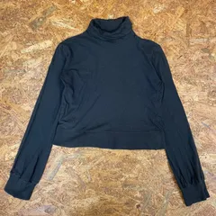 イタリア製  MIU MIU ハイネックトップス M チャコールグレー ミュウミュウ ショート丈 長袖 ロングスリーブ レディース Ladies ユーズド USED 古着 MADE IN ITALYのサムネイル