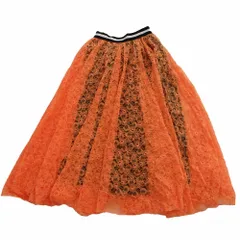 MSGM フルーツプリント シフォン ロングスカート 総柄 イタリア製 L MSGM フルーツプリント シフォン ロングスカート 総柄