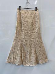 n1787⚫︎earth music&ecology⚫︎アースミュージック&エコロジー⚫︎シフォン⚫︎花柄⚫︎マキシスカート⚫︎sizeS⚫︎アイボリー