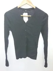 ◇ ⊇ ◎ ●未使用● UNIQLO 長袖 エクストラファインメリノリブショートカーディガン サイズM ネイビー レディース E  【1506110014771】