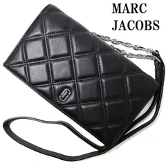 マークジェイコブス MARC JACOBS M0012087 001 2WAY 長財布 チェーンストラップ ショルダー キルティング レザー ブラック