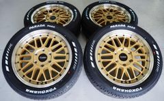 深リム メッシュ levanna V10LTH 18inch 7.0J 6H139.7+38 GL ヨコハマ PARADA PA03 車検対応タイヤ 225/50R18 200系ハイエース