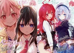 【中古】キャラカード 姫路白雪＆彩園寺更紗＆水上摩理＆夢野美咲 複製サイン＆コメント入りブロマイド2枚セット 「くじ引き堂 ライアー・ライアー 完結記念くじ」 D-5賞