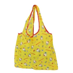【メール便】ハローキティ ショッピングバッグ ポケット付きエコバッグ イエロー サンリオ ケイカンパニー お買い物かばん キャラクター グッズ 