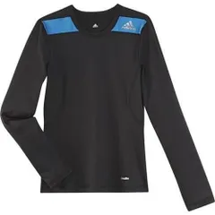 アディダス(adidas) 長袖シャツ テックフィット BASE ALP83-F48952 ブラック×ミディアムリード 130cm