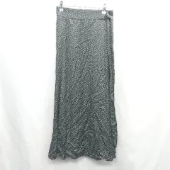 ◇ ⊂ Mila Owen ミラ オーウェン ドット柄 ロング フレア スカート サイズF ブラック レディース E  【1409240030898】