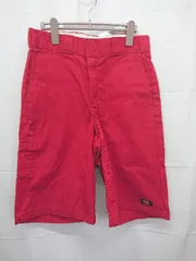 ◇ Θ Dickies ディッキーズ ルーズフィット ハーフパンツ サイズ30 レッド メンズ E  【1506250008524】