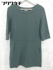 ◇ IENA イエナ 七分袖 ミニ ワンピース グリーン レディース 【中古】 【1002798483798】