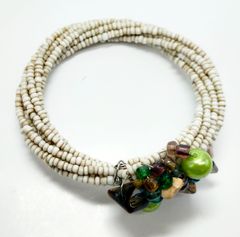 天然石 ネオゴシック ビーズ ブレスレット ベージュ AUULA jewelry 241250