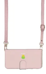 iPhone14Pro ケース 手帳型 アイフォン14 プロ スマホケース スマホショルダー レザー ストラップ インコ セキセイインコ 小鳥 イラスト かわいい 調節可能 130cm  カラー04