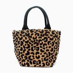 【FABRICO / ファブリコ】ジュートバッグ S「panther」/  豹柄 ショルダー トート ハンド
