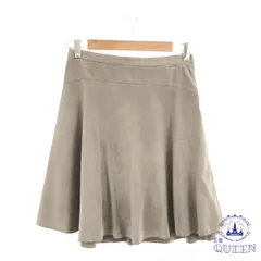 ☆美品☆ UNTITLED アンタイトル スカート ミニ サイドチャック フレア レディース グレー M 日本製 901-7538 送料無料 古着