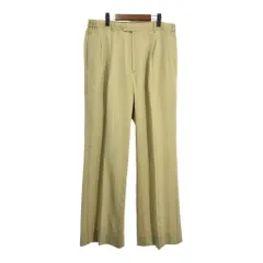 IL CANTO 2タック ワイドスラックスパンツ ストライプ ベージュ (メンズ W36) 中古 古着 T1559