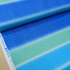 約110×50cm　ハワイアンプリント生地 キャシー中島 キャシーマム ハッピーシャワー 02402-3 ブルー　生地 布地 布 ハンドメイド