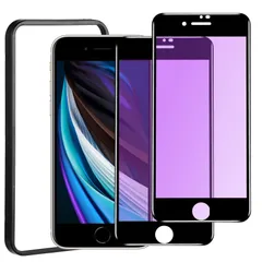 【人気商品】iPhoneせ3 保護フィルム 用 アイフォンSE3 全面保護 画面 ガラスフィルム ガラスフィルム 保護 iPhoneSE第3世代 【2枚セット】 シート ブルーライトカット SE3 強化ガラス【貼り付け簡単/ガイド枠付き】 iPhone
