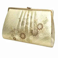 京やO225 和装バッグ 和服バッグ 佐賀錦織 金糸 菱文 正倉院裂 菊 桜 四季の草花 ヴィンテージ お茶や習い事に 振袖にも最適 フォーマル〜カジュアル 着物用バッグ 着物バッグ きものハンドバッグ 振袖 訪問着 附下 色無地 江戸小紋 小紋 紬 美品