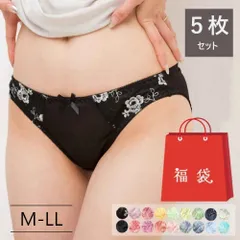 【５枚セット／LLサイズ】レディース ショーツ 5枚セット 福袋 M-LL 通気性 快適 フルバック パンツ セクシー 可愛い レース付き 下着セット おしゃれ まとめ売り 大きいサイズ