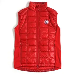 【ドンドン見直し】未使用□カナダグース 2702M HYBRIDGE LITE VEST ロゴワッペン WZIP ハイブリッジ ライトダウンベスト 赤 S カナダ製のサムネイル