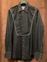 MADE IN USA製 Rockmount Ranch Wear コックコート型長袖ウエスタンシャツ ブラック 16 1/2-35サイズ