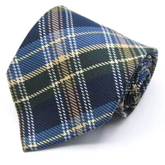 アレクサンダージュリアン ブランド ネクタイ チェック柄 格子柄 シルク 日本製 PO  メンズ ネイビー Alexander Julian 【中古】