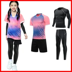 トレーニングウェア ヨガウェア ランニングウェア バドミントン 運動着 上下4点セット テニス タイトパンツ 卓球衣装 半袖tシャツ 子供の日プレゼント ジャージ 出産祝い 男の子 春 女の子 夏 子供服 秋 [MIIFIT] 冬