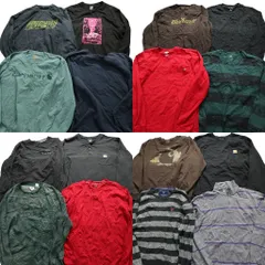 古着卸 まとめ売り ブランドMIX 長袖Tシャツ 16枚セット (メンズ XL /2XL ) ノーティカ ディッキーズ  中古 古着 MZ7153