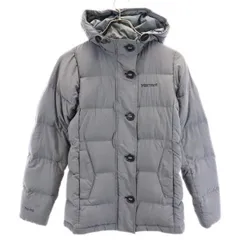 マーモット アウトドア ダウンジャケット S グレー系 MARMOT フード ロゴ レディース 古着 【231030】のサムネイル