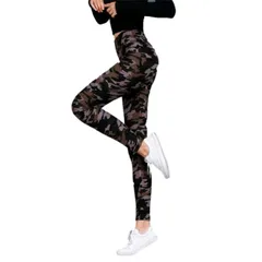 【在庫セール】アウトドア パンツ スキニー レディース ヨガ 柄 カモフラージュ 迷彩 [goodspoon]