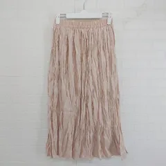 ◇ ◎ ●未使用● natural couture ウエストゴム ロング ギャザー スカート サイズF ピンク レディース P  【1303060000324】
