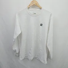 ◇ ⊂ THE NORTH FACE ザ ノース フェイス スモールボックスロゴ 長袖 Tシャツ サイズM ホワイト メンズ E  【1507030003944】