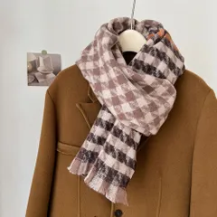 ☆ タイプD ☆ マフラー nazjmf2300 マフラー チェック レディース ストール 大判 ショール スカーフ 秋冬 首巻き 肩掛け 巻き物 羽織り おしゃれ 大判ストール 学生 チェッカー柄 シンプル 大人可愛い かわいい 通勤 通学