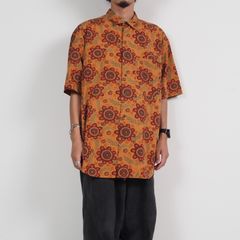 極美品□CABaN フラワープリント ハーフスリーブシャツ マルチカラー 