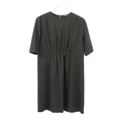 YOKO CHAN / ヨーコチャン | Half-sleeve Wool Dress 半袖 ウールワンピース ドレス | 36 | ブラック | I612012-C-5b602a4a2ae6870
