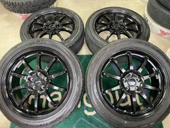 インプレッサに！Gスピード 17インチ 7J +48 PCD100-5H 溝たっぷりの205/50R17付！50プリウス、30プリウス、カローラスポーツなどにも！