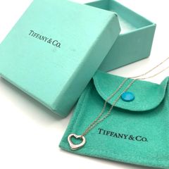 6946.TIFFANY&Co. ハート リボン ネックレス 925 750 - メルカリ