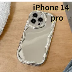 【SHOPS T】iPhone14 pro スマホケース なみなみ 鏡 シルバー ミラー おしゃれ かわいい E037