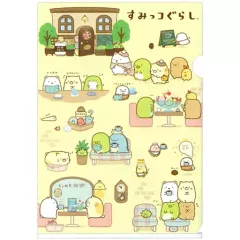 【中古】クリアファイル 喫茶すみっコテーマ(外観＆店内) A4クリアホルダー 「すみっコぐらし」