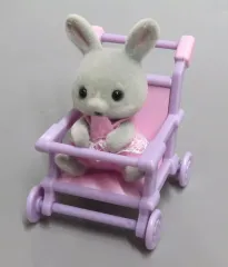 【中古】おもちゃ 赤ちゃん＆ベビーカーセット わたウサギの赤ちゃん コンフリー 「シルバニアファミリー 森のお家ニューイヤーくじ」 H賞