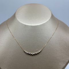 新品　K18PG　ダイヤモンネックレス　0.5ct　ジュエリー　高級　エレガント【N4552307060001】