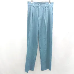 ◇ Θ me+em select ミームセレクト スラックス サイズXL ブルー系 レディース E  【1501160020185】