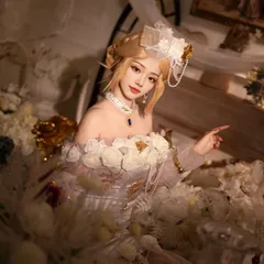 新品未使用 第五人格 調香師「今夜不再」コスプレ衣装 フルセット オフショルダー 修身デザイン レトロ＆エレガント 二次元キャラクターコスチューム ハロウィン/撮影/舞台/イベント用