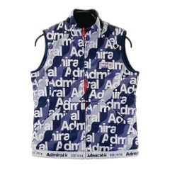 サイズ：M ADMIRAL アドミラル 2023年モデル 中綿 リバーシブル ジップベスト 総柄 ネイビー系 [240101471192] ゴルフウェア レディース ストスト
